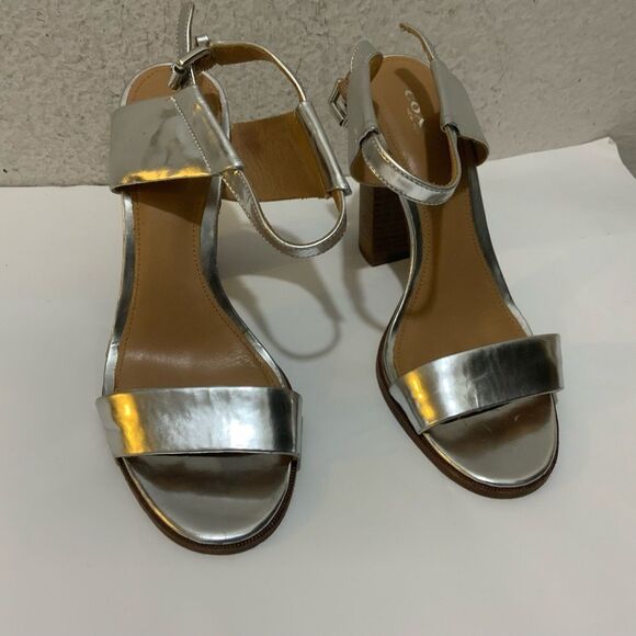 {COACH} Metallic Mirror Lexey Sandals 7.5 B - Picture 1 of 9